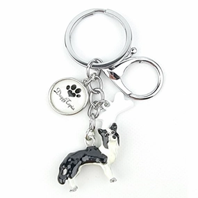 3D Border Collie Key Ring
