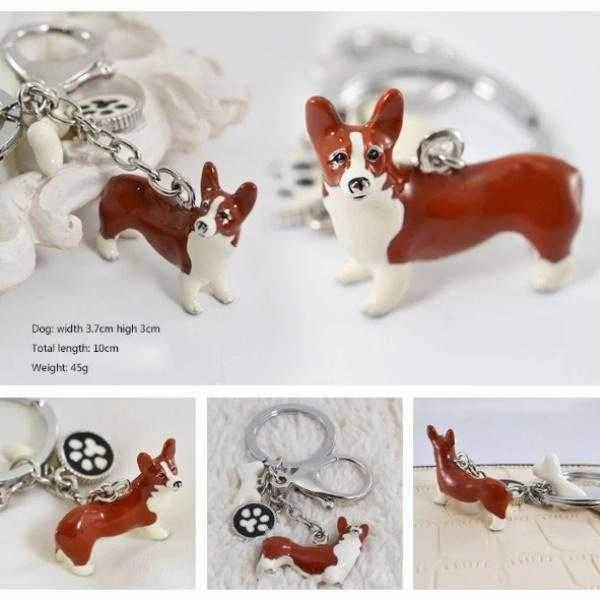 3D Corgi Key Ring
