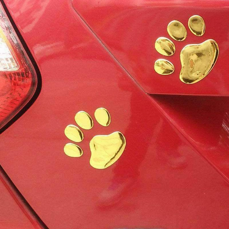 3D Dog Paws Car Decal