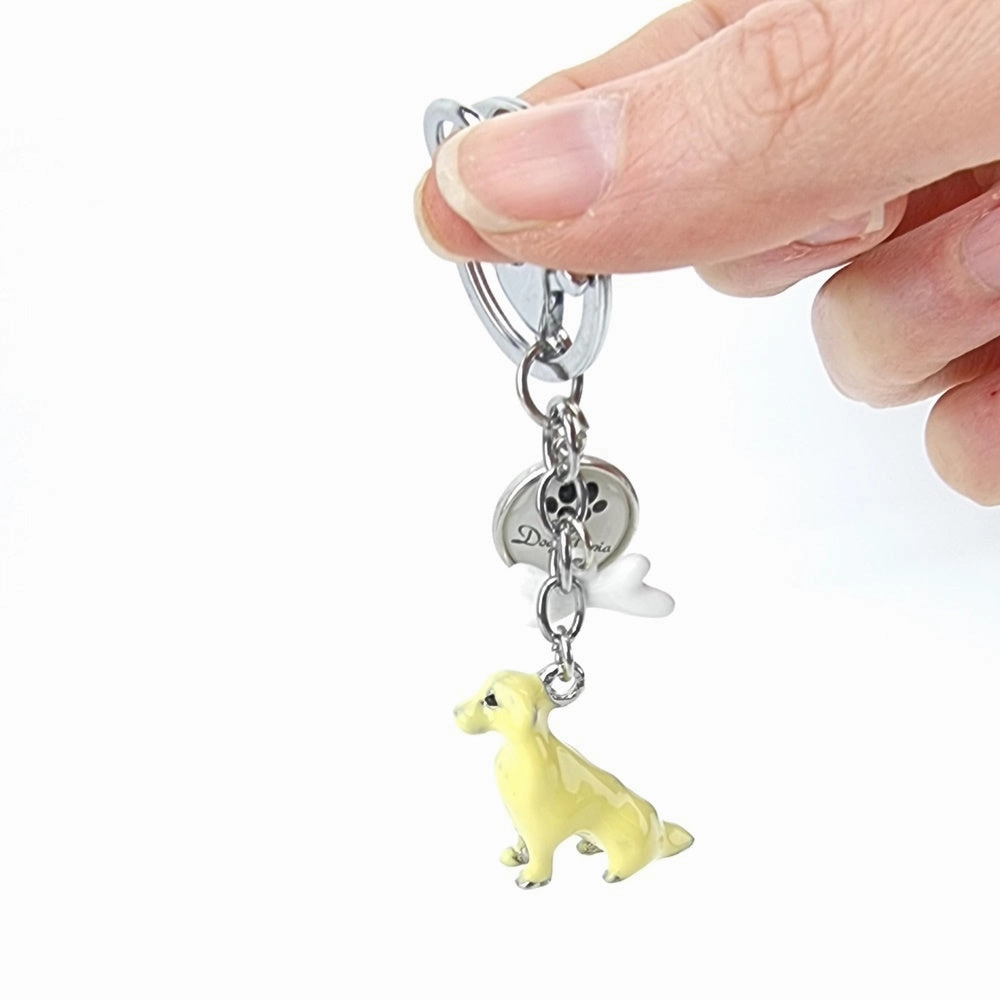 3D Golden Retriever Key Ring