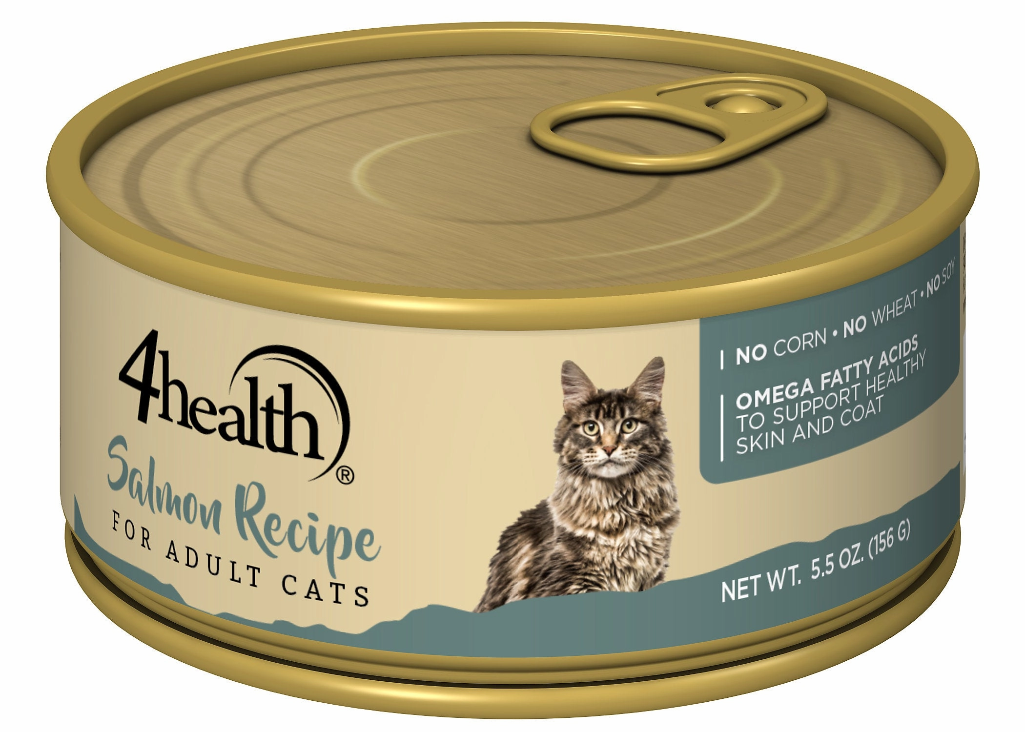 4health with Wholesome Grains Salmon and Rice Wet Cat Food, 5.5 oz.