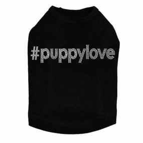 #Puppylove Rhinestone Dog Tank
