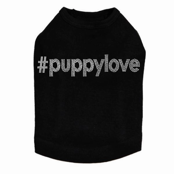#Puppylove Rhinestone Dog Tank