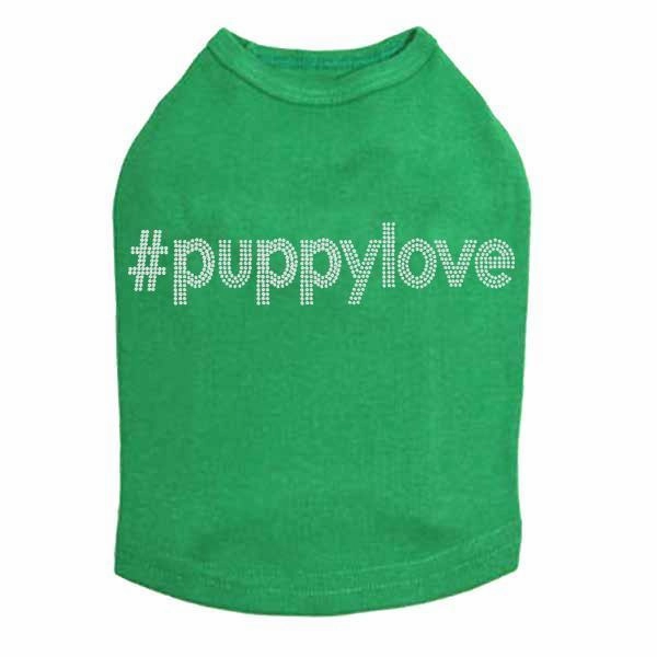 #Puppylove Rhinestone Dog Tank