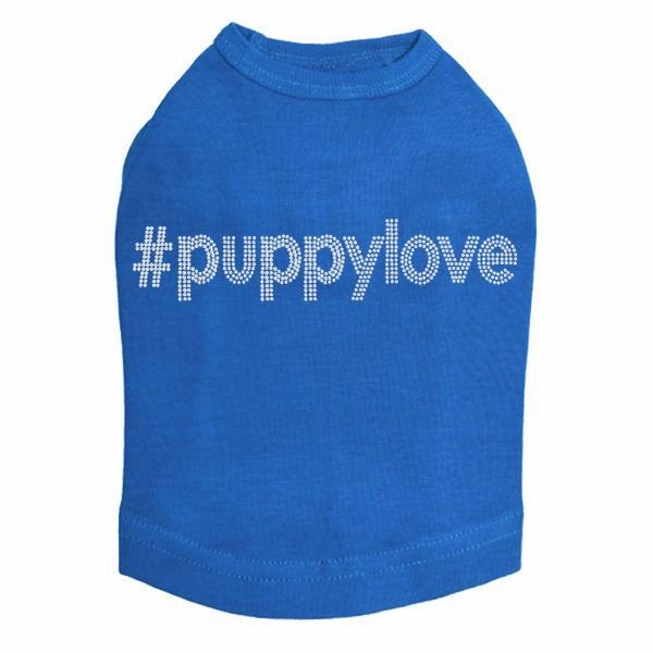 #Puppylove Rhinestone Dog Tank