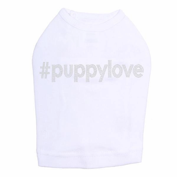 #Puppylove Rhinestone Dog Tank
