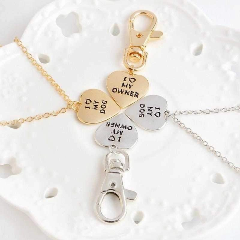 "I  MY DOG" Necklace and "I  MY OWNER" Collar Charm