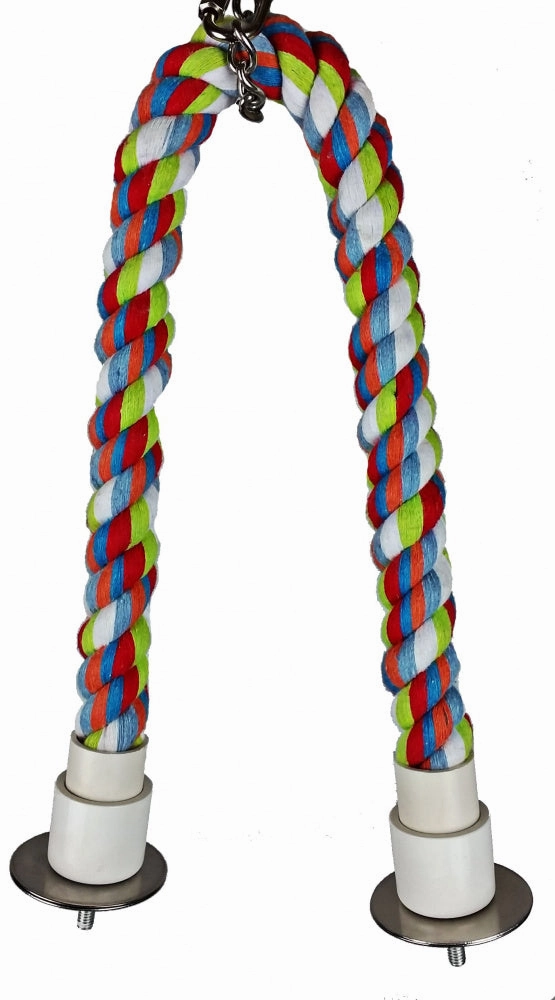 A & E Happy Beaks Cotton Cable Perch Bird Cage Accessory