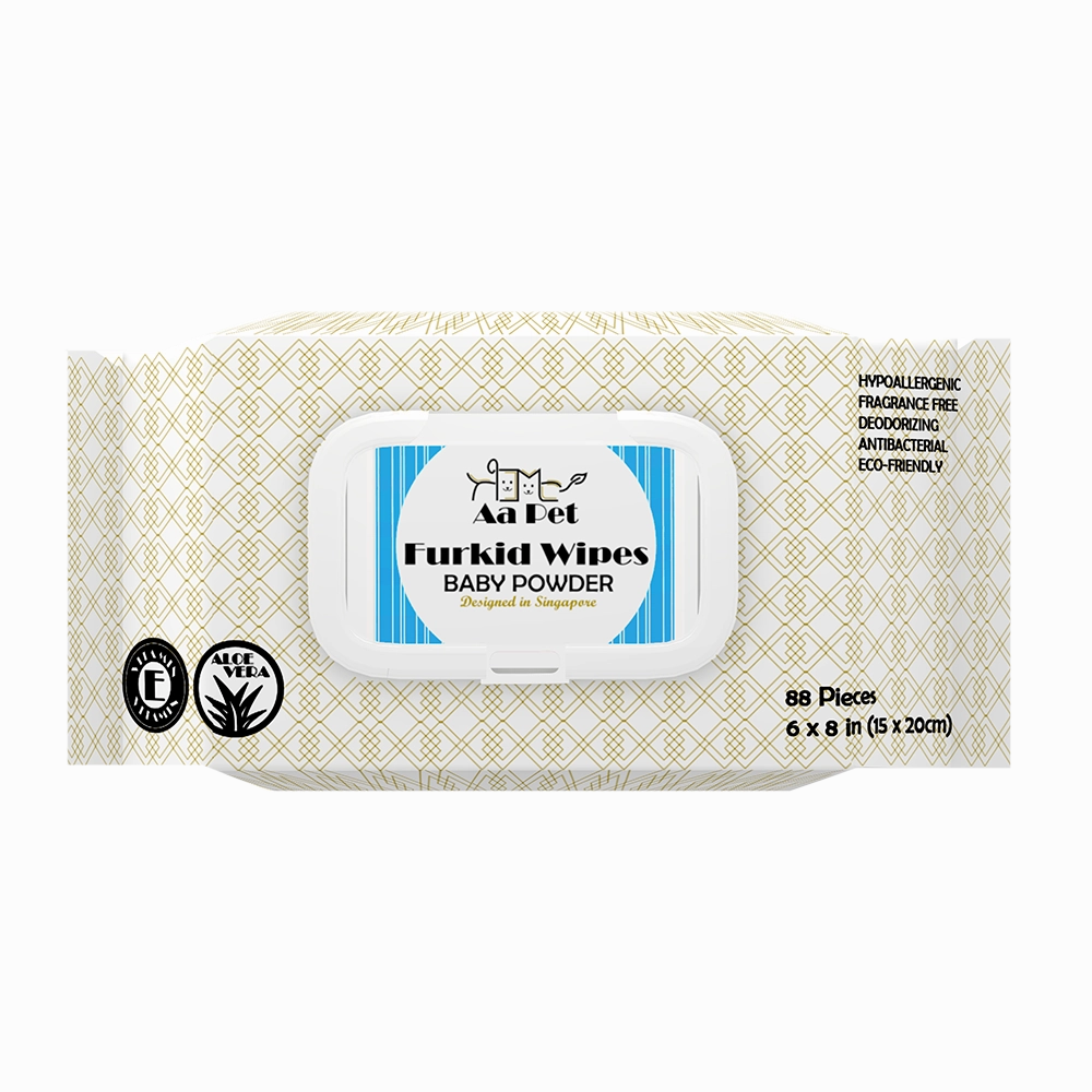 Aapet Furkid Wipes Baby Powder 88 Pieces