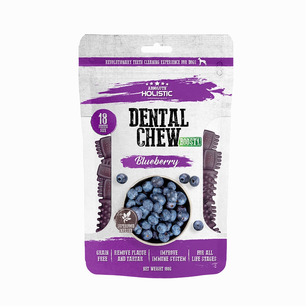 Absolute Holistic Dog Boost Dental Chew Blueberry 160g