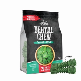 Absolute Holistic Dog Dental Chew Fresh Mint Medium 500g - 20pcs (4")