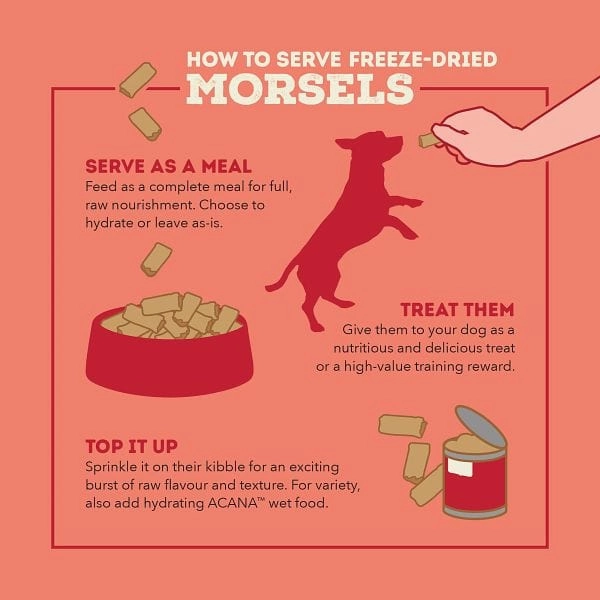ACANA Beef Recipe Freeze Dried Dog Food, Morsels