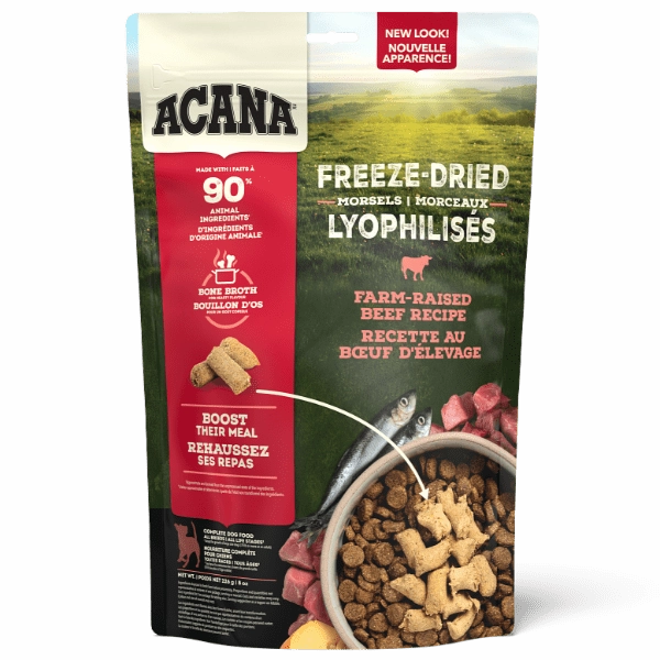 ACANA Beef Recipe Freeze Dried Dog Food, Morsels