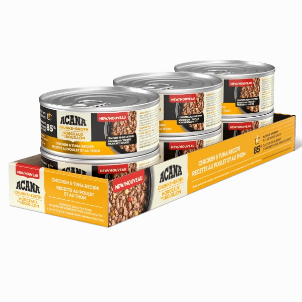 ACANA Chunks in Broth Chicken & Tuna Recipe Canned Cat Food, 5.5oz