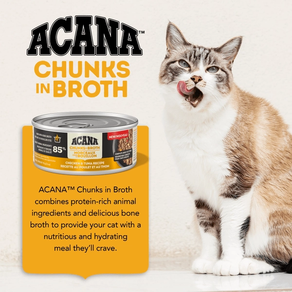 ACANA Chunks in Broth Chicken & Tuna Recipe Canned Cat Food, 5.5oz