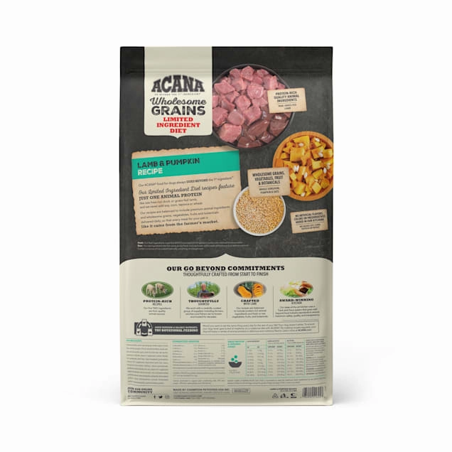 ACANA Singles   Wholesome Grains Limited Ingredient Diet Lamb & Pumpkin Dry Dog Food