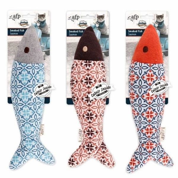 AFP Vintage Themed Smoked Fish Cat Toy