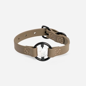 All Eyes On Me Dog Collar Martini Olive/Howlite