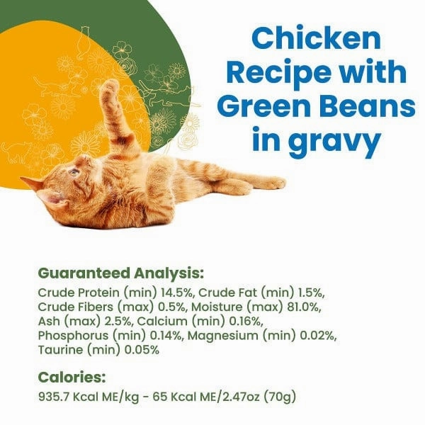 Almo Nature HQS Complete Chicken with Green Beans in Gravy Canned Cat Food
