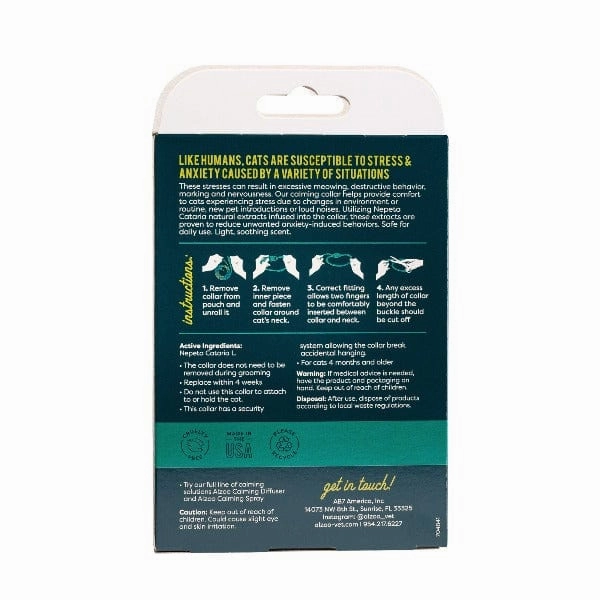 ALZOO Natural Calming Collar for Cats