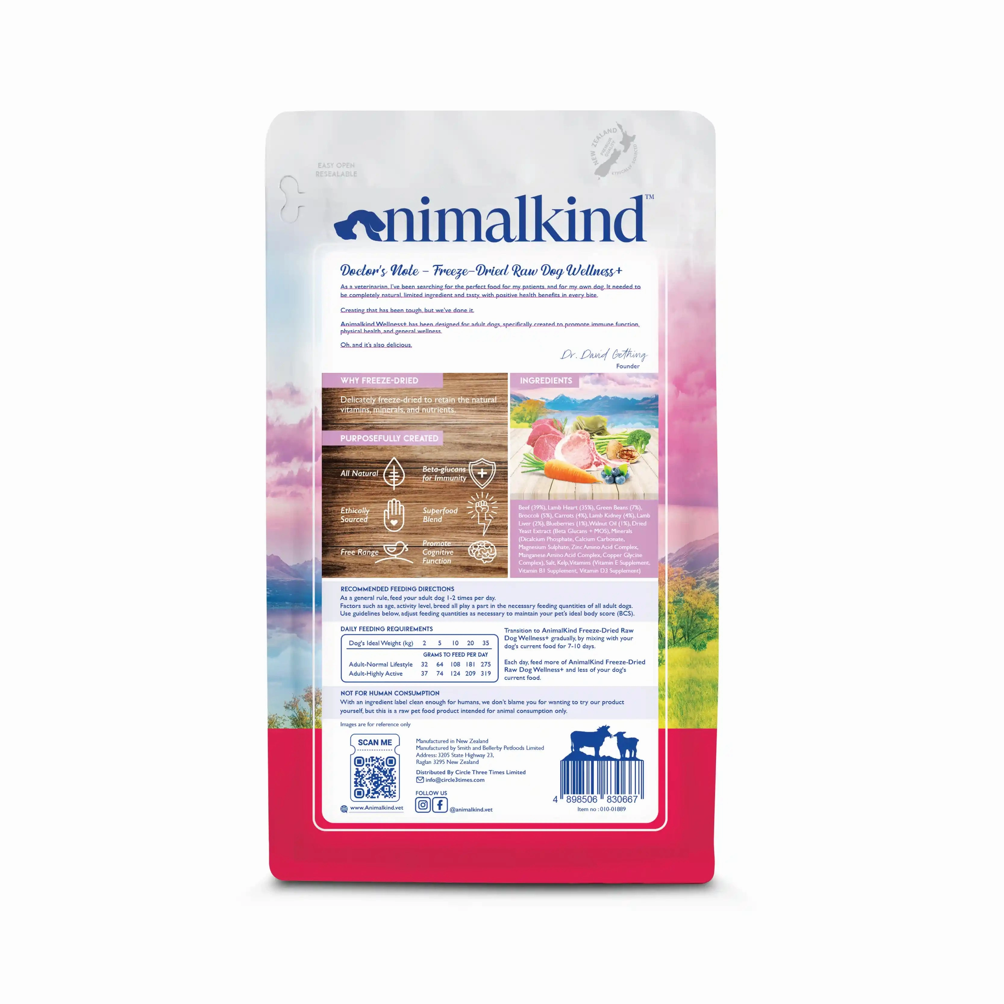 Animalkind Wellness  Dog Food - Beef & Lamb Freeze-Dried Raw