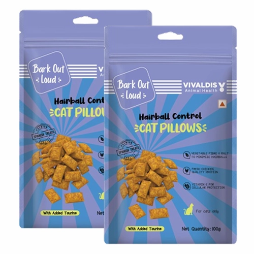 Bark Out Loud by Vivaldis Hairball Control Pillow Cat Treats