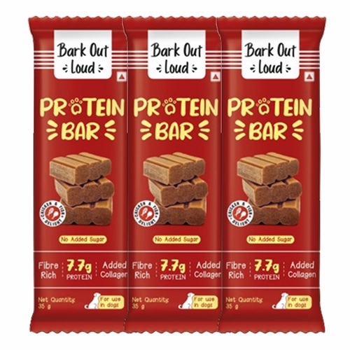 Bark Out Loud Collagen Protein Bar Chicken & Fish Treat for Dogs