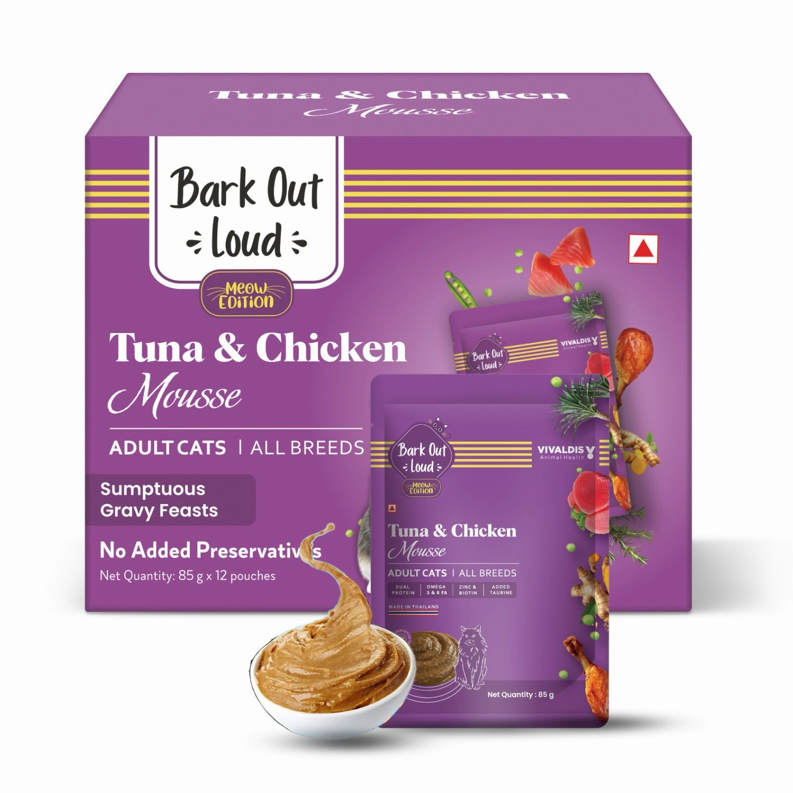 Bark Out Loud Fresh Tuna & Chicken Mousse Cat Wet Food