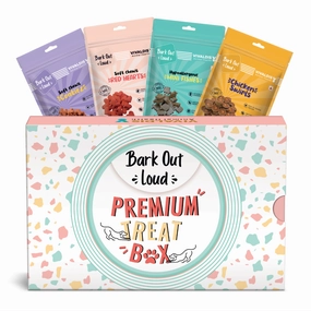 Bark Out Loud Premium Treat Box Chicken and Fish Dog Treat