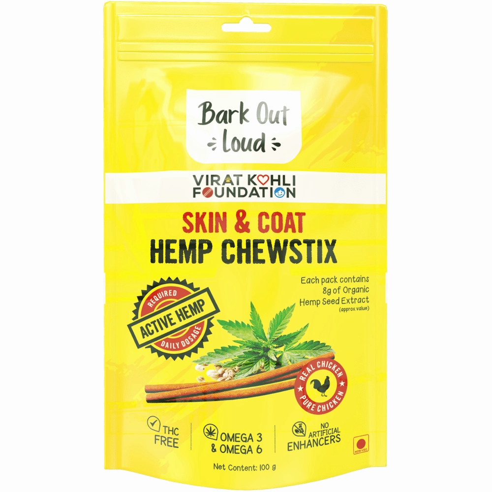 Bark Out Loud Skin & Coat Hemp and Immunity Multi Vitamin Chew Stix for Dogs and Cats Combo