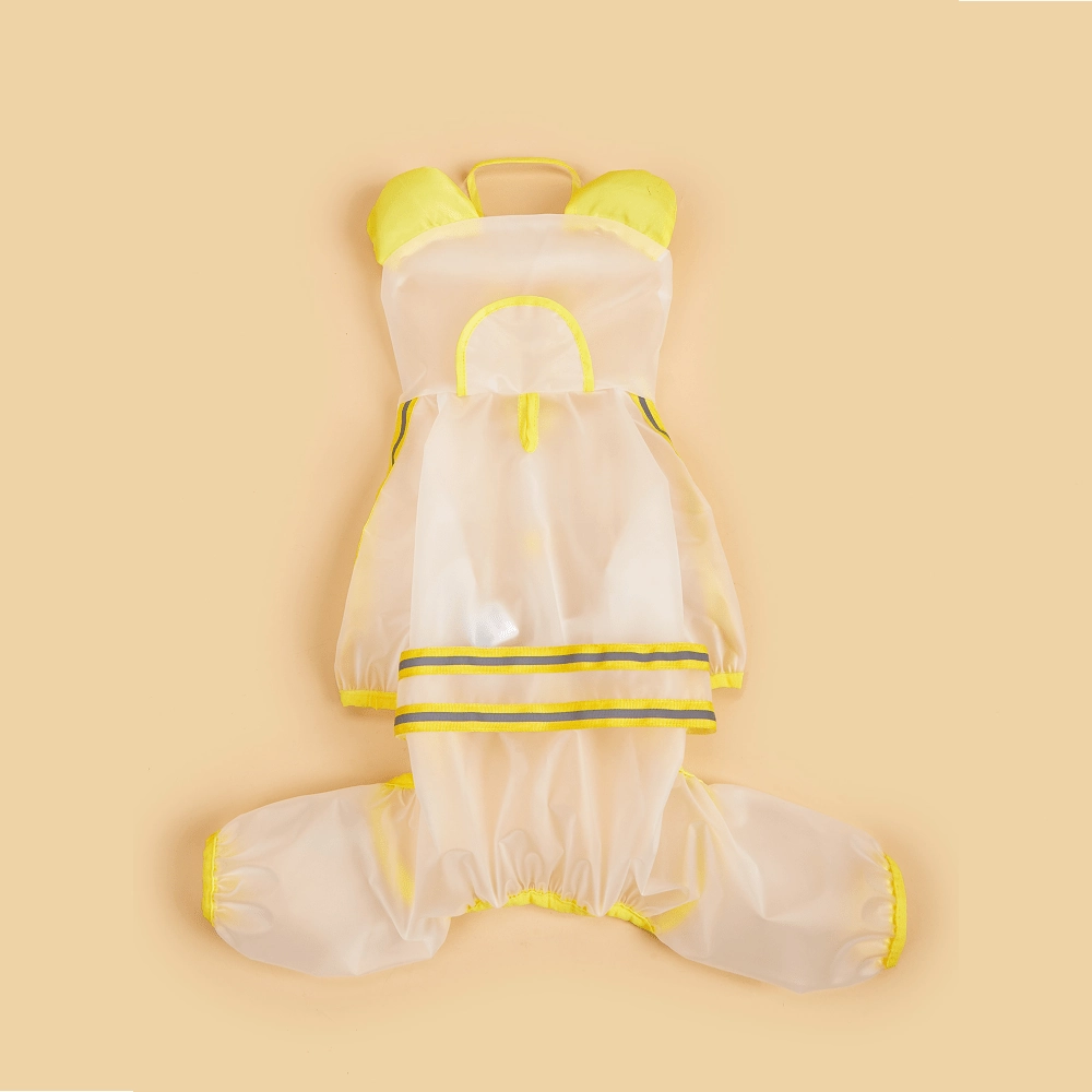 Barkbutler x Fofos Four Leg Yellow Raincoat for Dogs (Button Up Style)