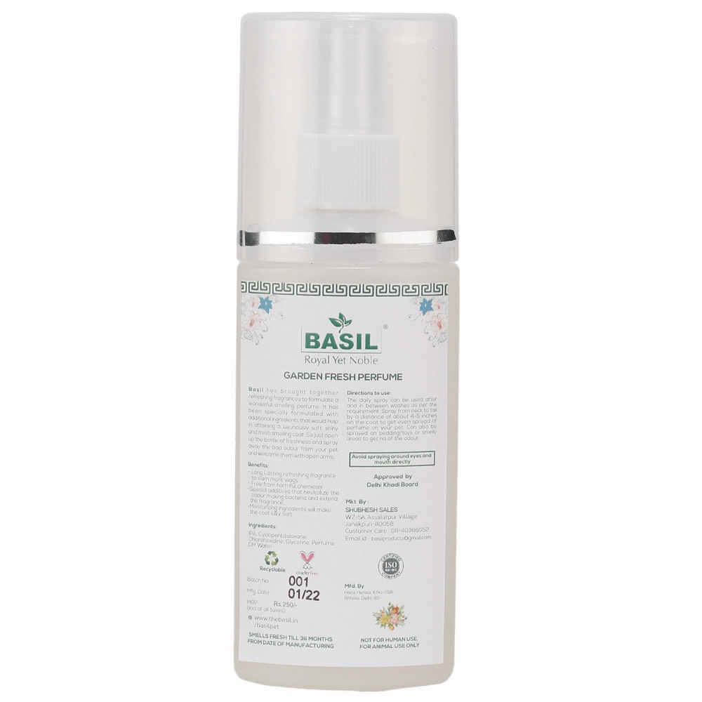 Basil Garden Fresh Perfume Spray for Dogs and Cats