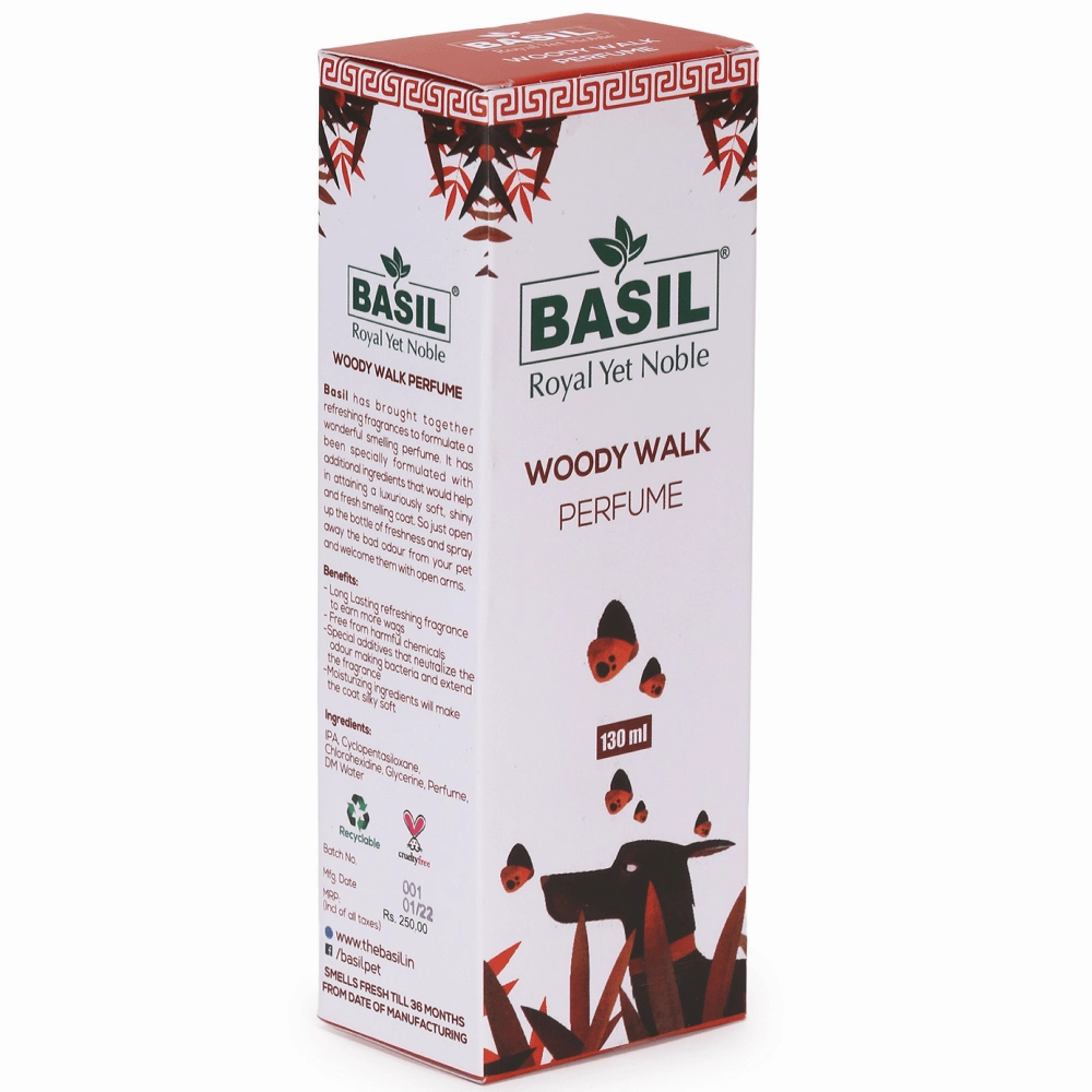 Basil Woody Walk Fresh Perfume Spray for Dogs and Cats