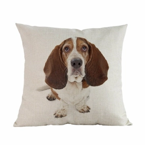 Basset Hound Throw Cushion