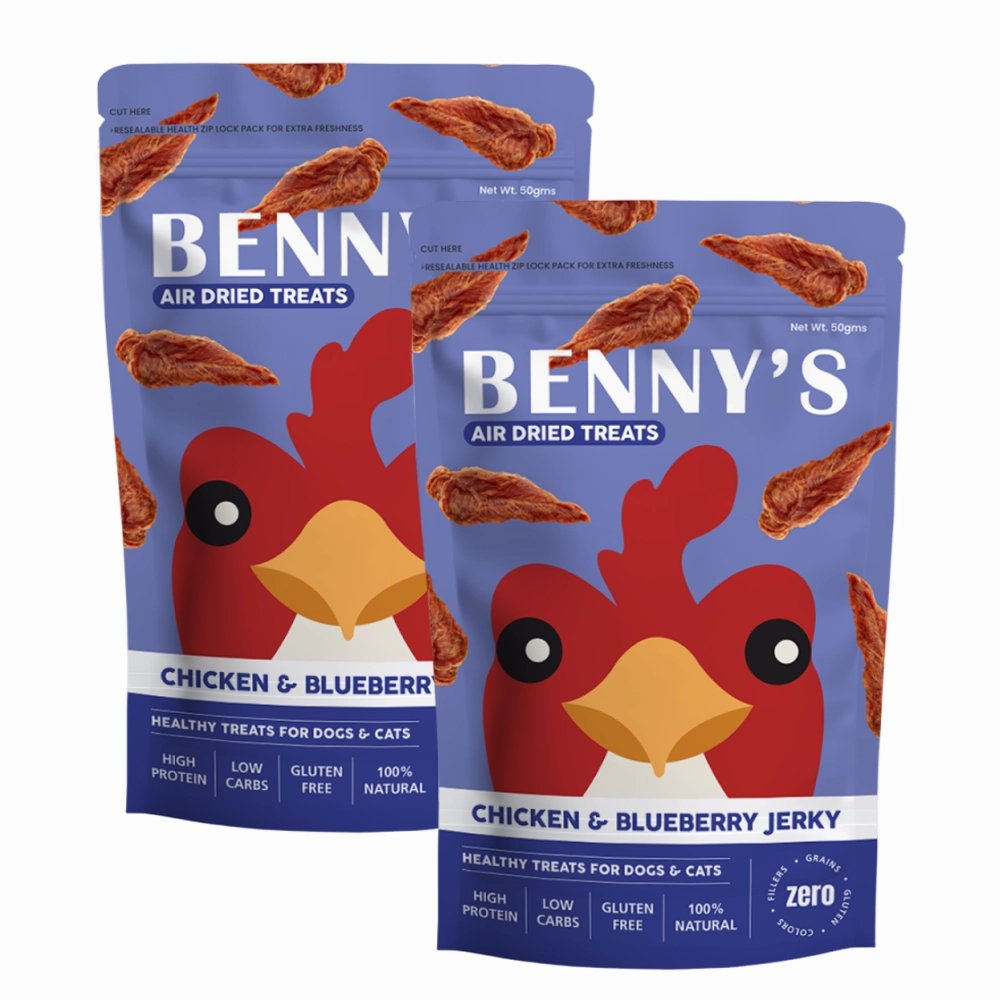 Bennys Bowl Chicken and Blueberry Jerky Dog Treats