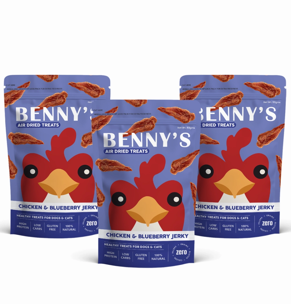 Bennys Bowl Chicken and Blueberry Jerky Dog Treats
