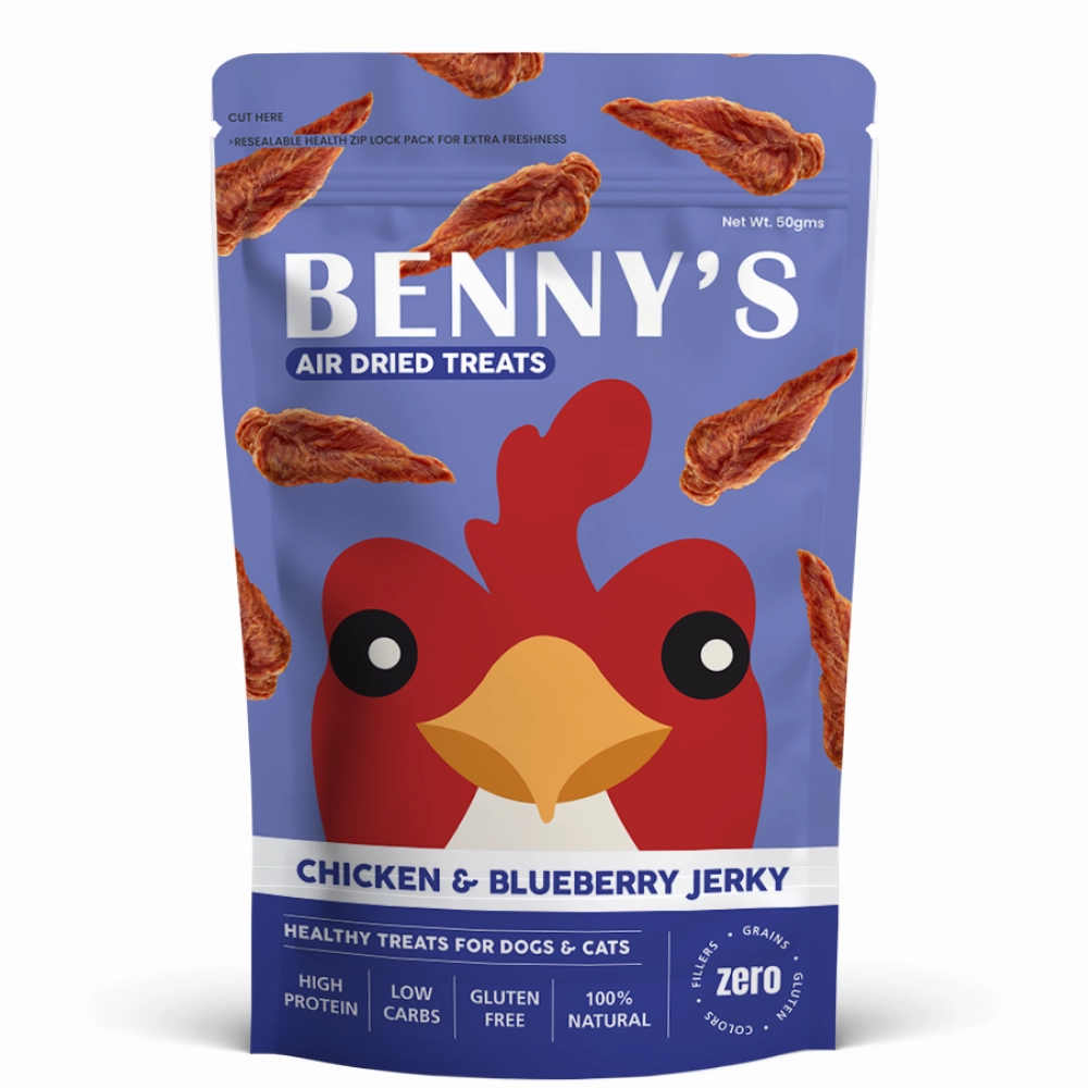 Bennys Bowl Chicken and Blueberry Jerky Dog Treats