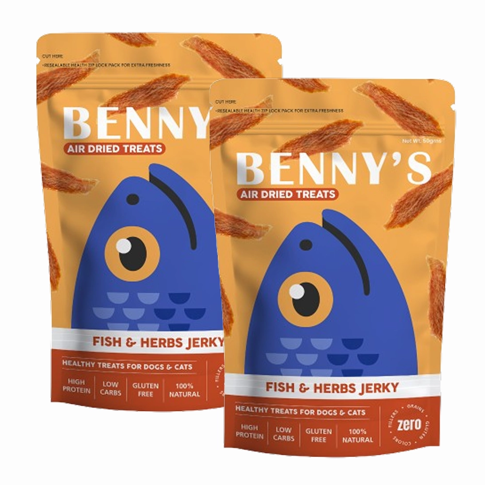 Bennys Bowl Fish and Herbs Jerky Dog Treats