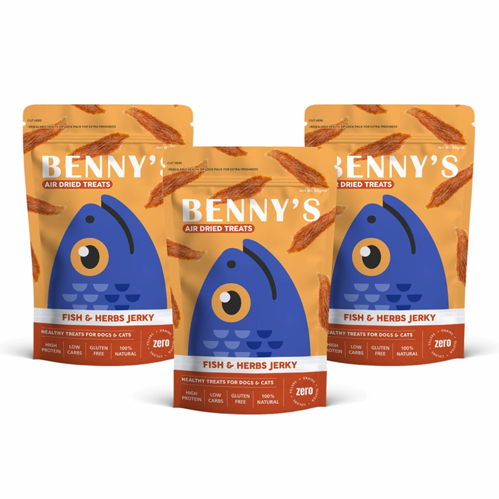Bennys Bowl Fish and Herbs Jerky Dog Treats