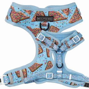 Big & Little Dogs Blue Fairy Bread Adjustable Harness