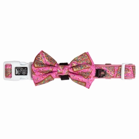 Big & Little Dogs Pink Fairy Bread Collar & Bow Tie