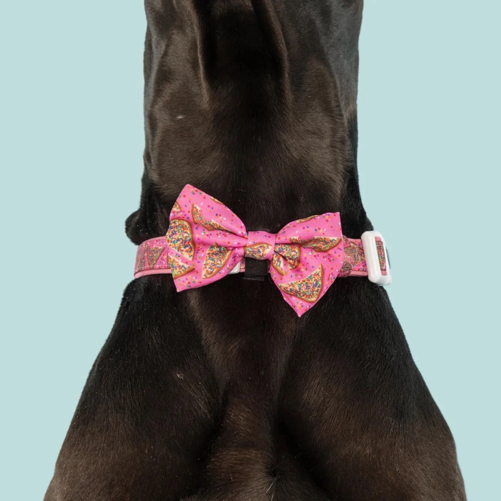 Big & Little Dogs Pink Fairy Bread Collar & Bow Tie