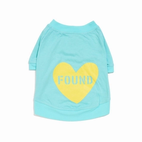 Big Full Heart Dog Tee Aqua/Citron