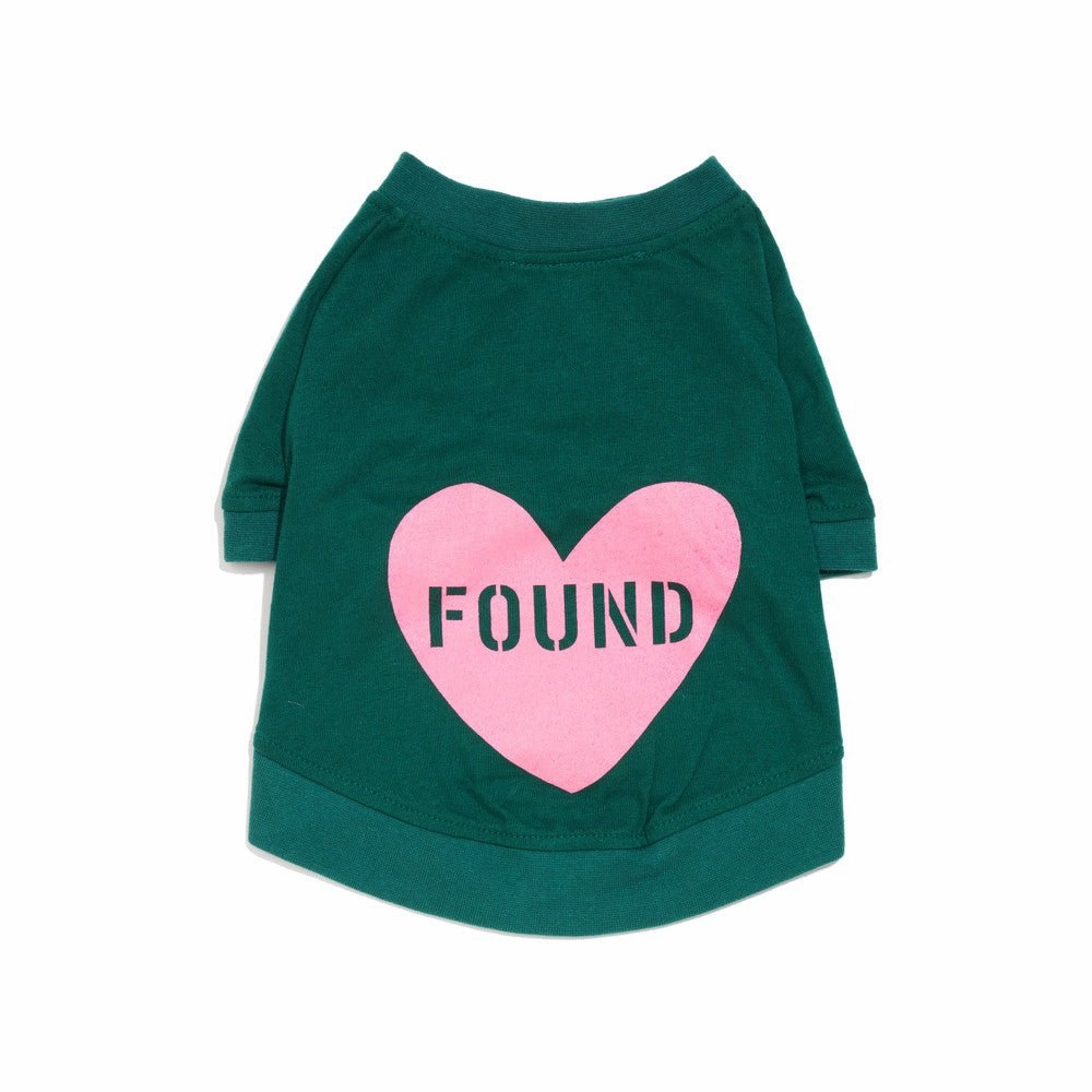 Big Full Heart Dog Tee Hunter Green/Candy Pink