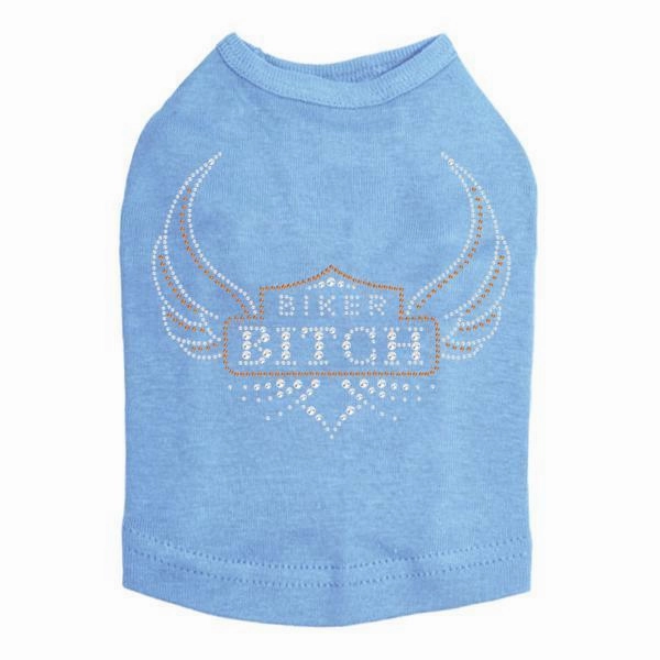 Biker Bitch Rhinestone Dog Tank