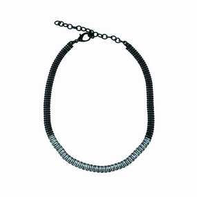 Black Diamante Dog Necklace