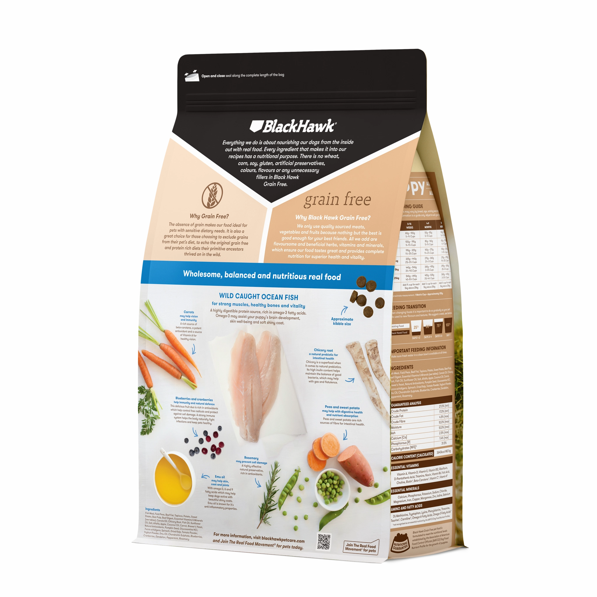 Black Hawk - Grain Free Ocean Fish Puppy Dry Food (2.5kg)