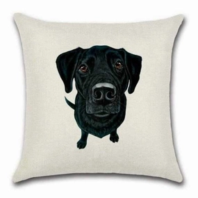 Black Labrador Throw Cushion