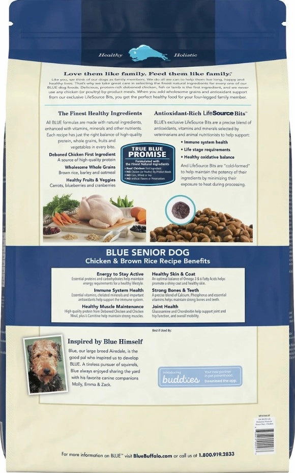 Blue Buffalo Life Protection Natural Chicken & Brown Rice Recipe Senior Dry Dog Food