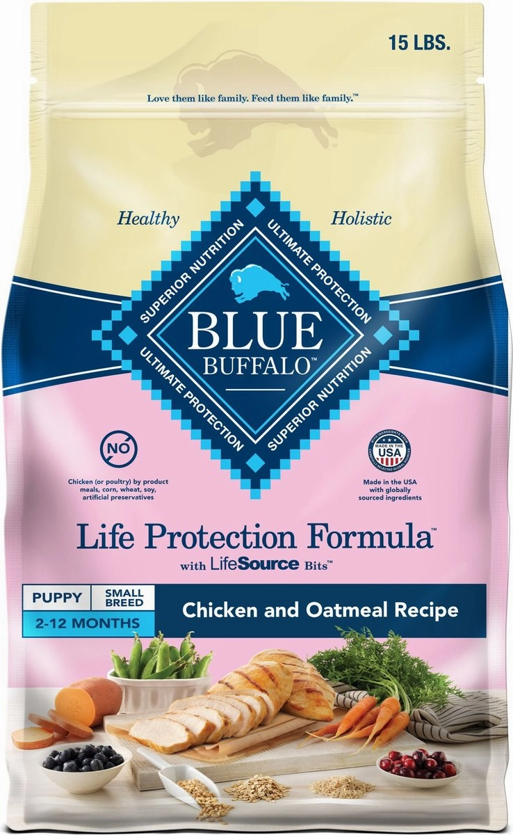 Blue Buffalo Life Protection Natural Chicken & Oatmeal Recipe Small Breed Puppy Dry Dog Food
